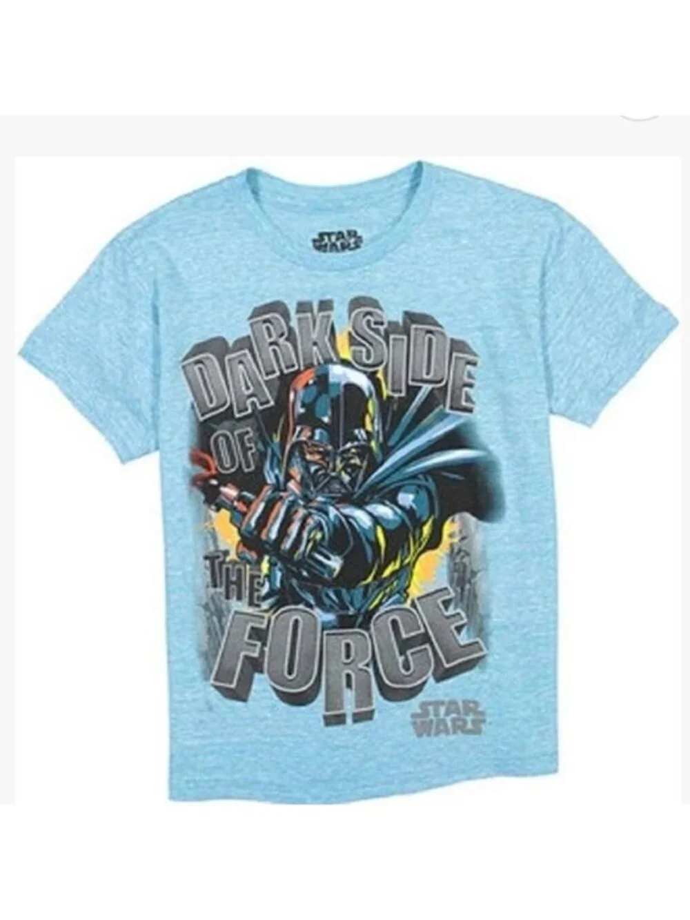 Star Wars Darth Vader Dark Side of The Force T-Shirt, Turqu Heather, Small 6/7